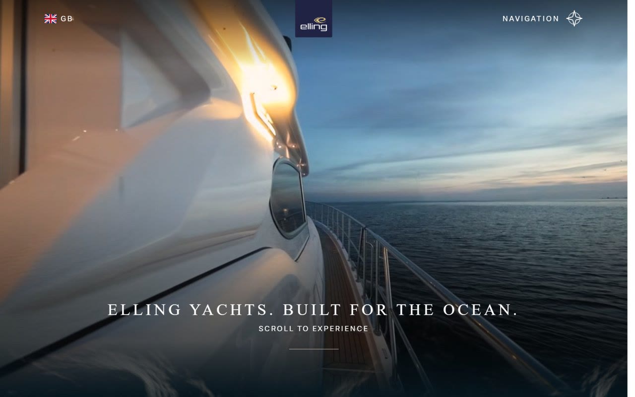 Website van Elling Yachts