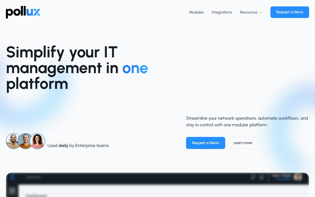 Website van Pollux